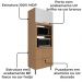Torre Quente 1 Porta 2 Gavetas 222x80 cm CZ3142 Freijo Branco Tecno Mobili