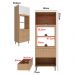 Torre Quente 1 Porta 2 Gavetas 222x80 cm CZ3142 Freijo Branco Tecno Mobili