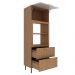 Torre Quente 1 Porta 2 Gavetas 222x80 cm CZ3142 Freijo Branco Tecno Mobili
