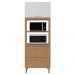 Torre Quente 1 Porta 2 Gavetas 222x80 cm CZ3142 Freijo Branco Tecno Mobili
