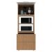 Torre Quente 1 Porta 2 Gavetas 222x80 cm CZ3142 Freijo Branco Tecno Mobili