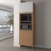 Torre Quente 1 Porta 2 Gavetas 222x80 cm CZ3142 Freijo Branco Tecno Mobili