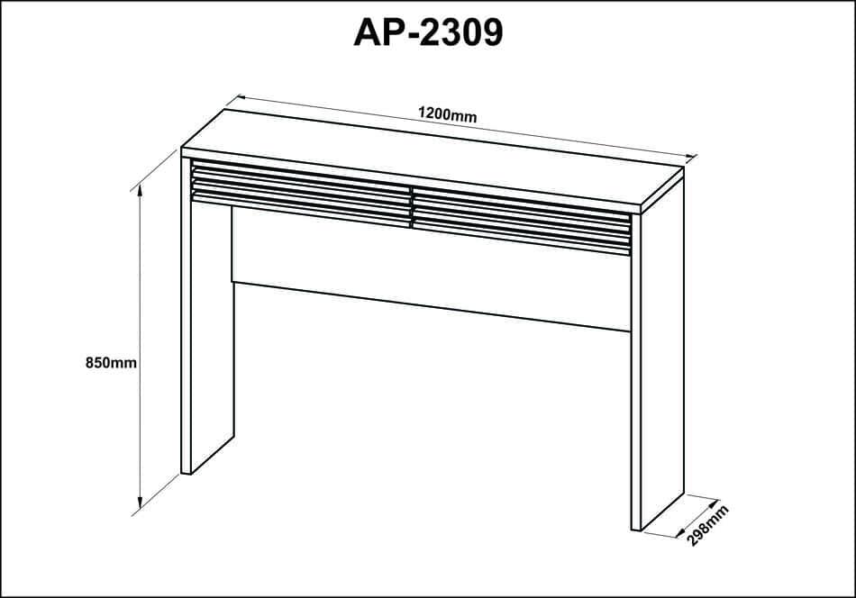 Aparador Natural com 2 Gavetas AP2309