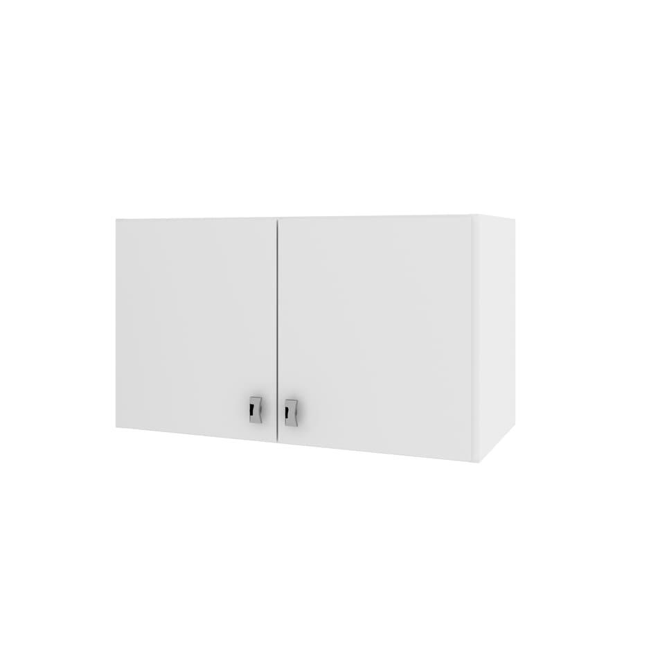 Armário Aéreo Baixo Multiuso com 2 Portas Branco