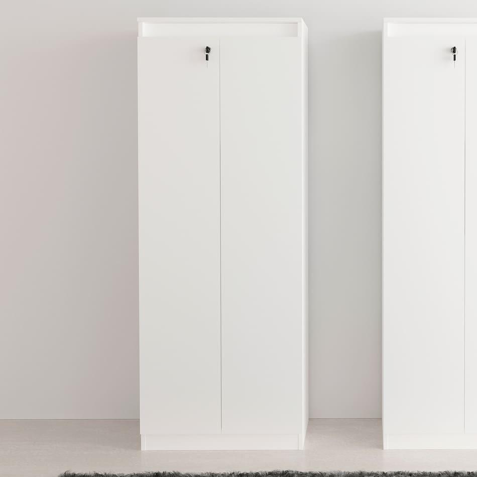 Armário Alto com 2 Portas para Escritório Branco