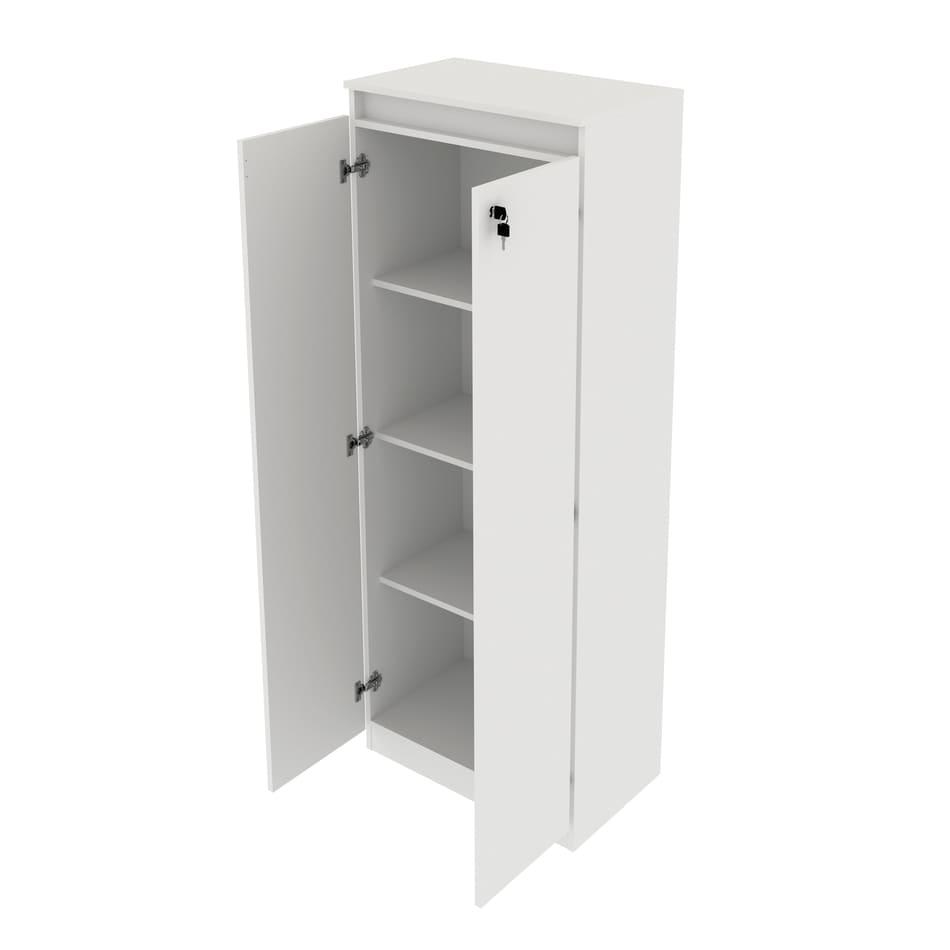 Armário Alto com 2 Portas para Escritório Branco