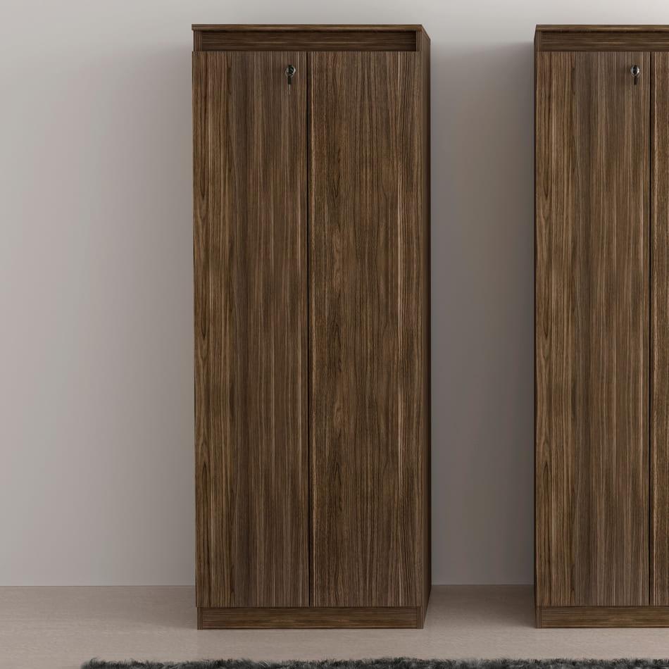 Armário Alto com 2 Portas para Escritório Nogal