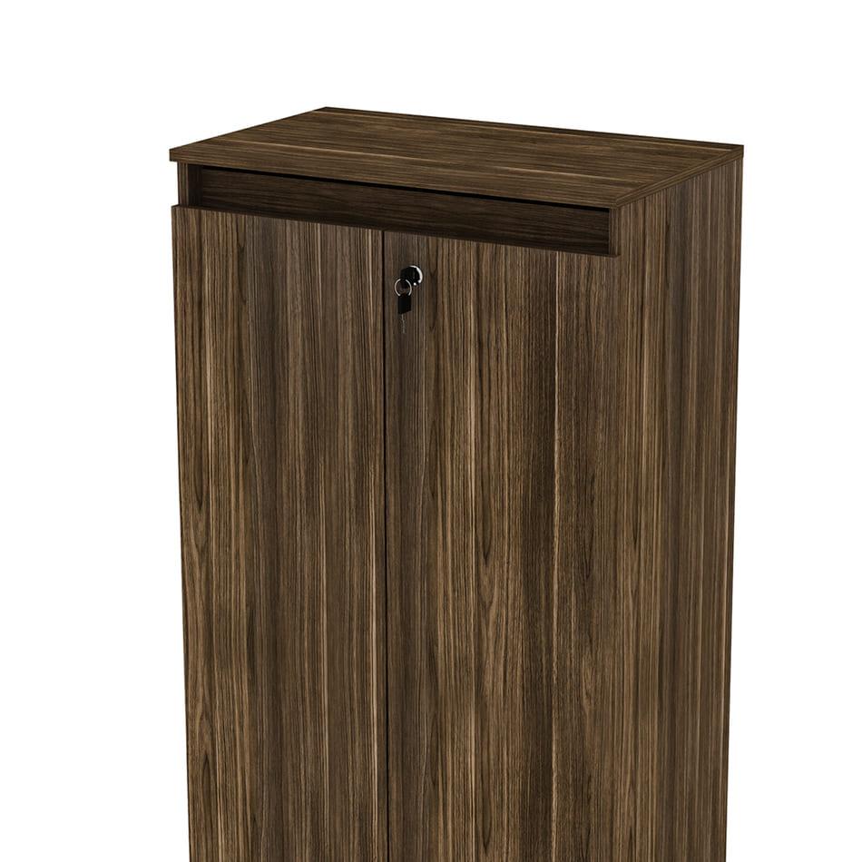 Armário Alto com 2 Portas para Escritório Nogal