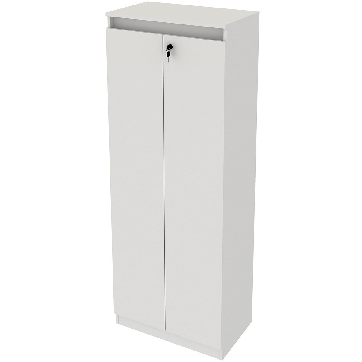 Armário Alto para Escritório 2 portas com Chave Branco