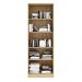 Armário Amêndoa Escritório 59,8x31,5x171,5cm Portas Vidro e Prateleiras ME4115 Tecnomobili