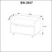 Armário Balcão Gabinete 60cm Gavetão com Rodízio BN3647 Branco Tecnomobili
