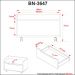 Armário Balcão Gabinete 60cm Gavetão com Rodízio BN3647 Branco Tecnomobili