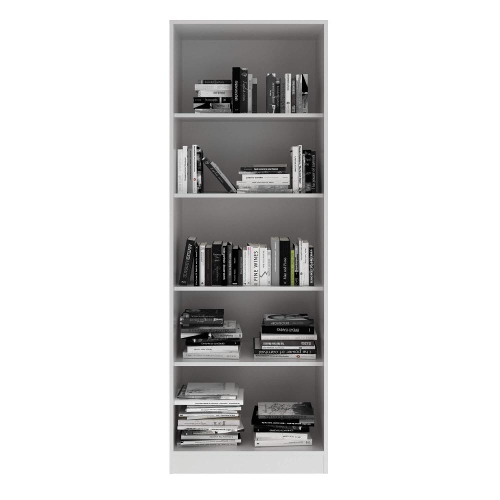 Armário Branco Escritório 60x31,5x171,5cm Portas Vidro Prateleiras ME4115 Tecnomobili