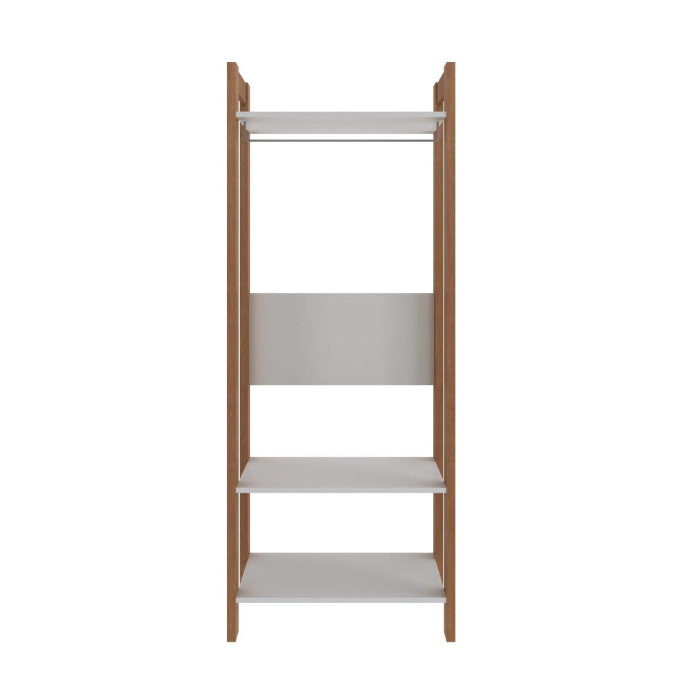 Armário Closet com 3 Prateleiras AZ1029 Amêndoa/Branco Tecnomobili