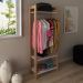 Armário Closet com 3 Prateleiras AZ1029 Amêndoa/Branco Tecnomobili