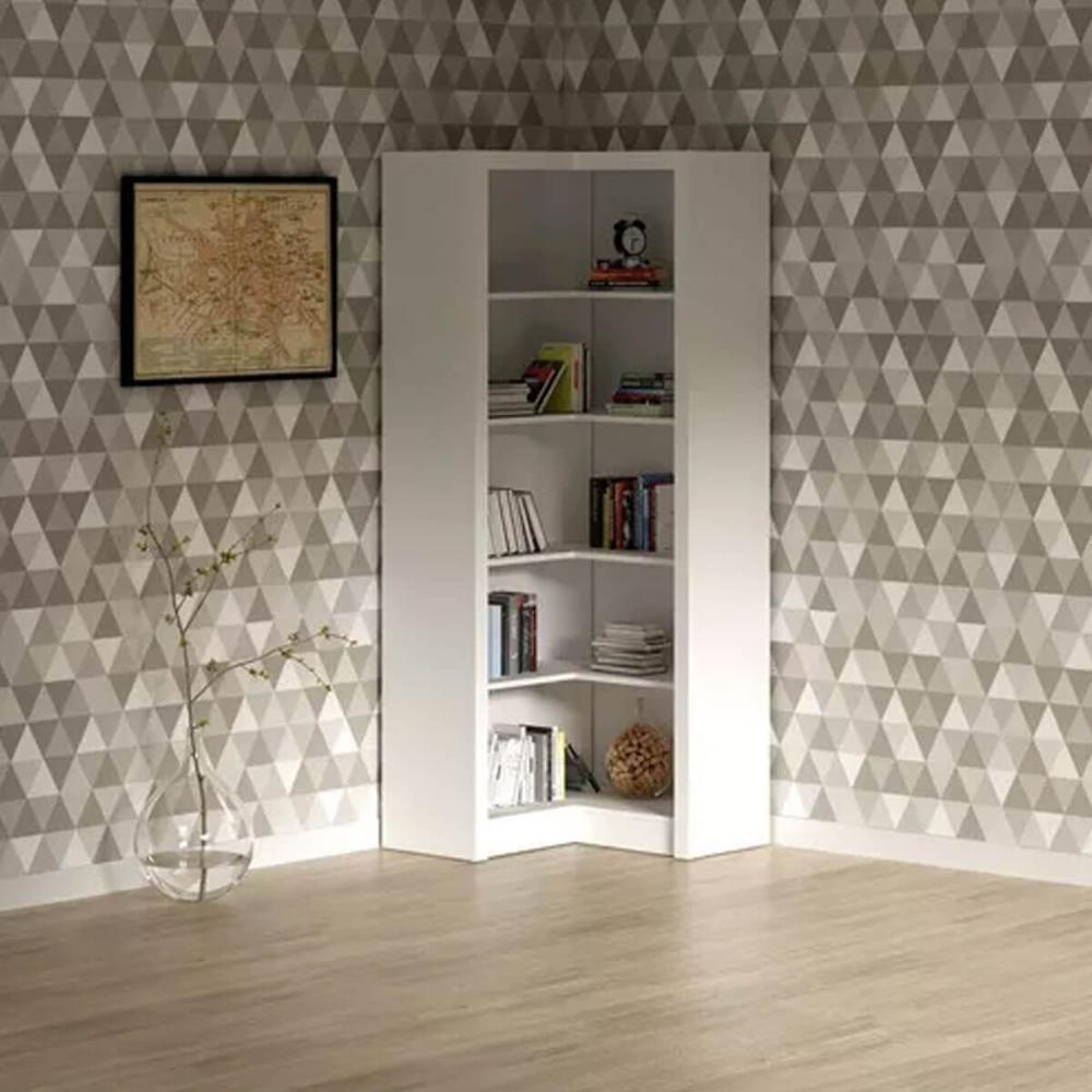 Armário Estante Cantoneira Aberta 5 Prateleiras 68x171,5cm Branca ME4132 Tecnomobili