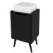 Armário Gabinete para Banheiro 45cm Sem Cuba Preto com Porta BN3641 Tecnomobili Pés Palito Retrô