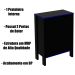 Armário Gamer para Escritório Multiuso Baixo 2 Portas Preto/Azul