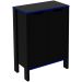 Armário Gamer para Escritório Multiuso Baixo 2 Portas Preto/Azul