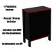 Armário Gamer para Escritório Multiuso Baixo 2 Portas Preto/Vermelho