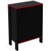 Armário Gamer para Escritório Multiuso Baixo 2 Portas Preto/Vermelho