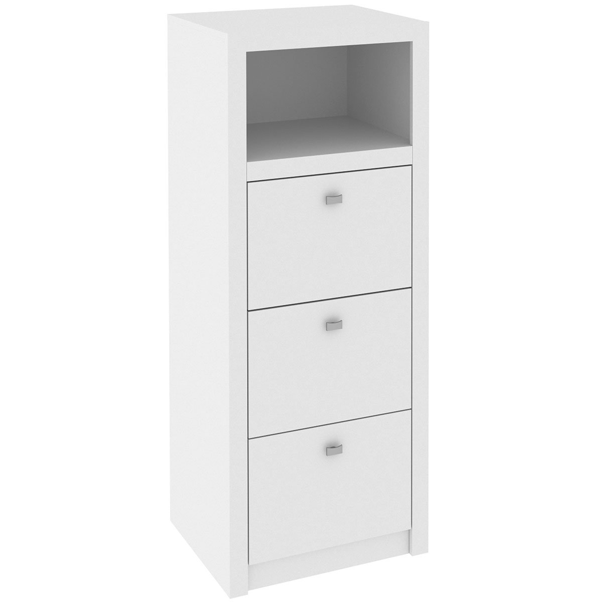 Armário para Escritório com 3 Gavetas Arquivo Branco