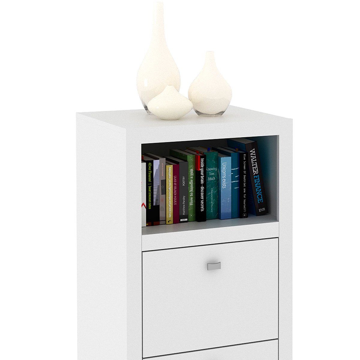 Armário para Escritório com 3 Gavetas Arquivo Branco