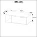 Balcão para Banheiro 80cm com 1 Porta e Nicho BN3644 Branco Tecnomobili
