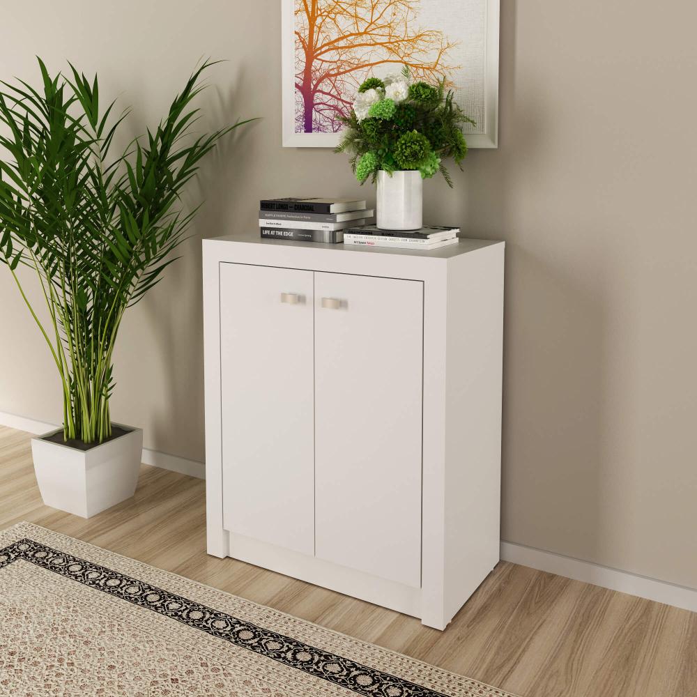 Balcão para Escritório com 2 Portas e 1 Prateleira ME4103 Branco Tecnomobili
