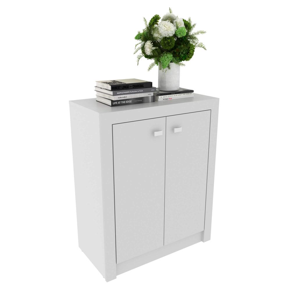 Balcão para Escritório com 2 Portas e 1 Prateleira ME4103 Branco Tecnomobili