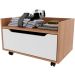 Balcão para Gabinete de Banheiro 1 Gaveta com Rodízio Amêndoa/Branco