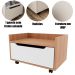 Balcão para Gabinete de Banheiro 1 Gaveta com Rodízio Amêndoa/Branco
