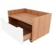 Balcão para Gabinete de Banheiro 1 Gaveta com Rodízio Amêndoa/Branco