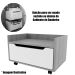 Balcão para Gabinete de Banheiro 1 Gaveta com Rodízio Amêndoa/Branco