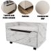 Balcão para Gabinete de Banheiro 1 Gaveta com Rodízio Mármore Branco