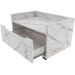 Balcão para Gabinete de Banheiro 1 Gaveta com Rodízio Mármore Branco
