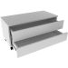 Balcão para Gabinete de Banheiro 2 Gavetas com Rodízios Branco