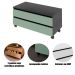 Balcão para Gabinete de Banheiro 2 Gavetas com Rodízios Mármore Lunar/Verde Mar