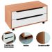 Balcão para Gabinete de Banheiro 2 Gavetas e Rodízios Amêndoa/Branco
