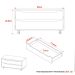 Balcão para Gabinete de Banheiro 2 Gavetas e Rodízios Amêndoa/Branco