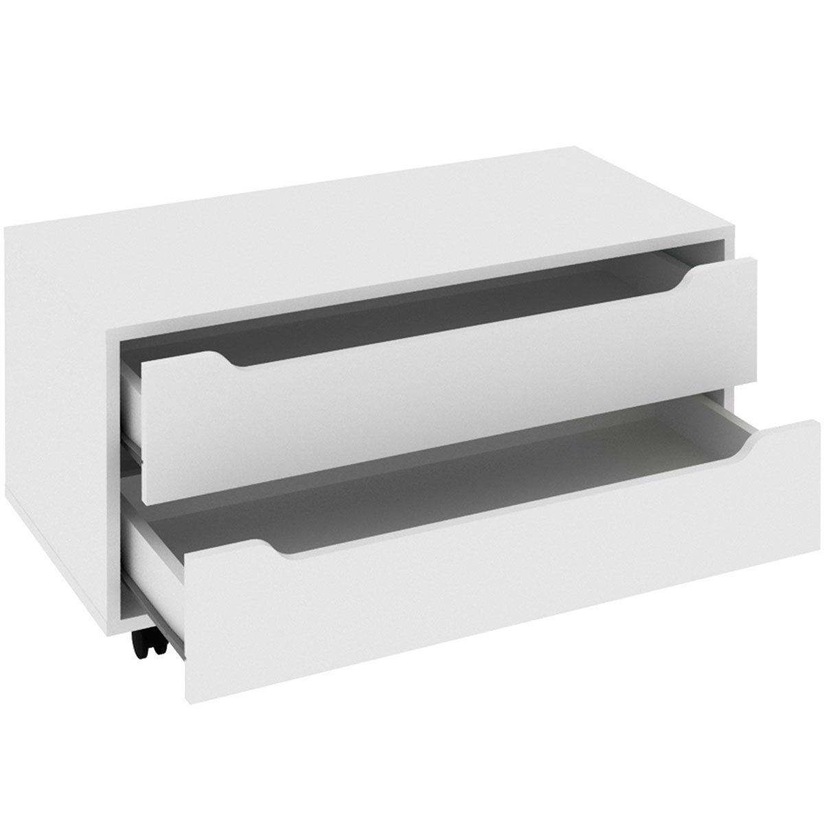 Balcão para Gabinete de Banheiro 2 Gavetas e Rodízios Branco