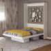 Cama Retrátil de Parede Articulada Casal 147,2x198,5cm Branca Tecnomobili CM8016 Nichos
