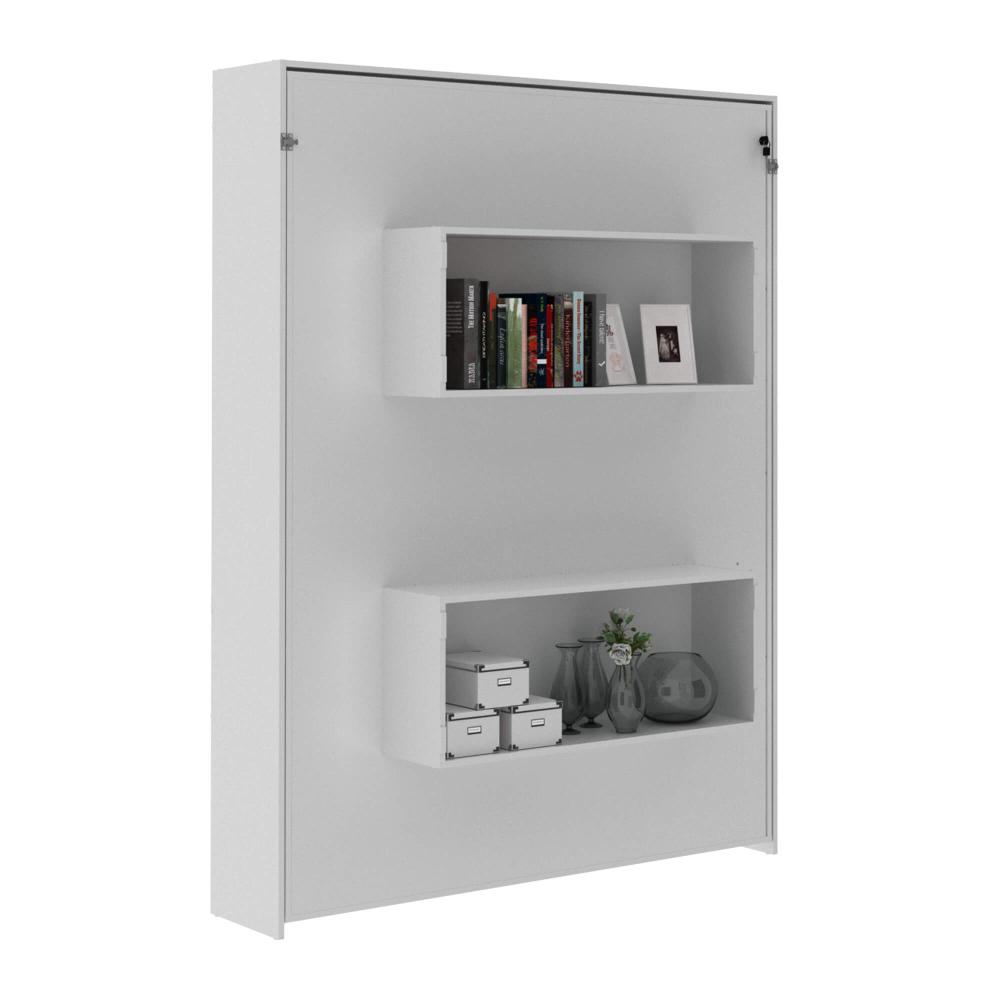 Cama Retrátil de Parede Articulada Casal 147,2x198,5cm Branca Tecnomobili CM8016 Nichos