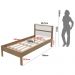 Cama de Solteiro Amêndoa Branco 97x196x92cm MDP Tecnomobili CM8004 até 130kg