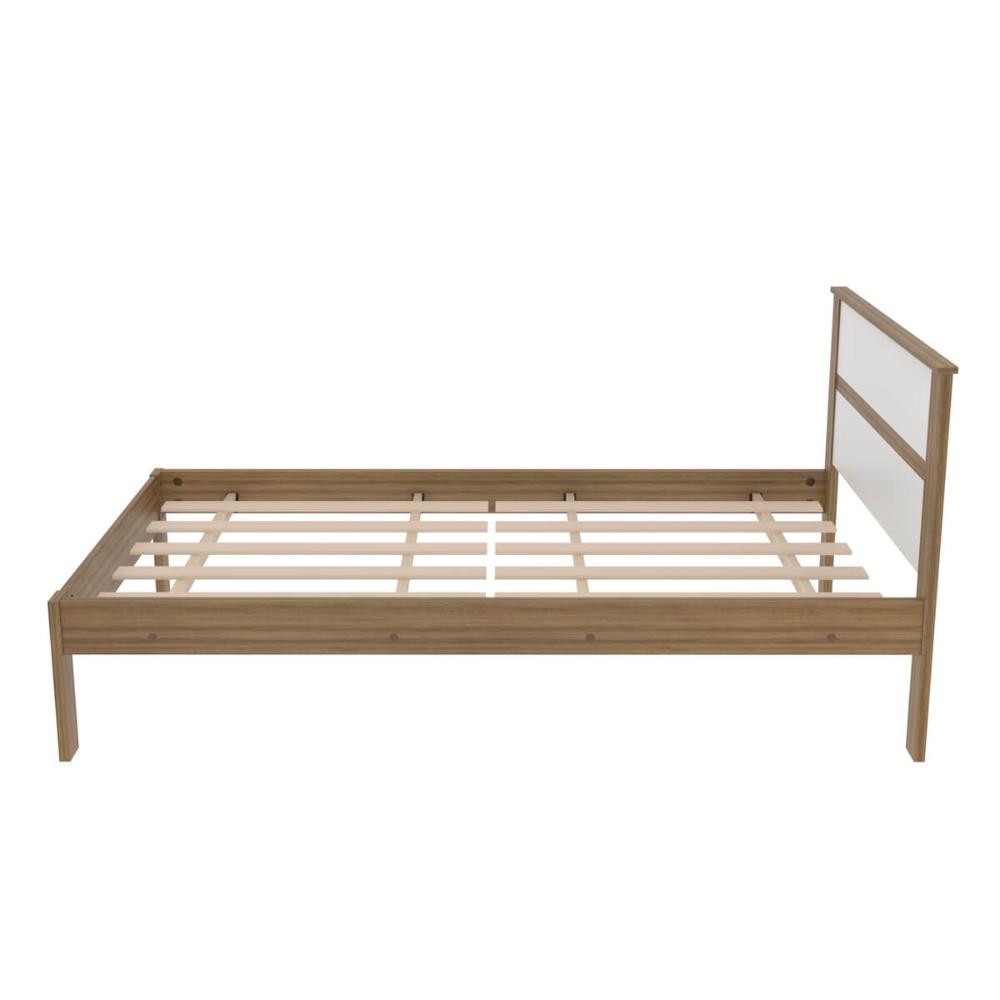 Cama de Solteiro Amêndoa Branco 97x196x92cm MDP Tecnomobili CM8004 até 130kg
