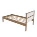 Cama de Solteiro Amêndoa Branco 97x196x92cm MDP Tecnomobili CM8004 até 130kg