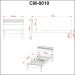 Cama de Solteiro CM8010 Para Colchão de 88cm Amêndoa/Branco Tecnomobili
