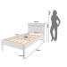Cama de Solteiro CM8010 Para Colchão de 88cm Branca Tecnomobili