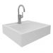 Cuba Pia Quadrada para Banheiro Branca 40x10x38cm BN3600 Tecnomobili