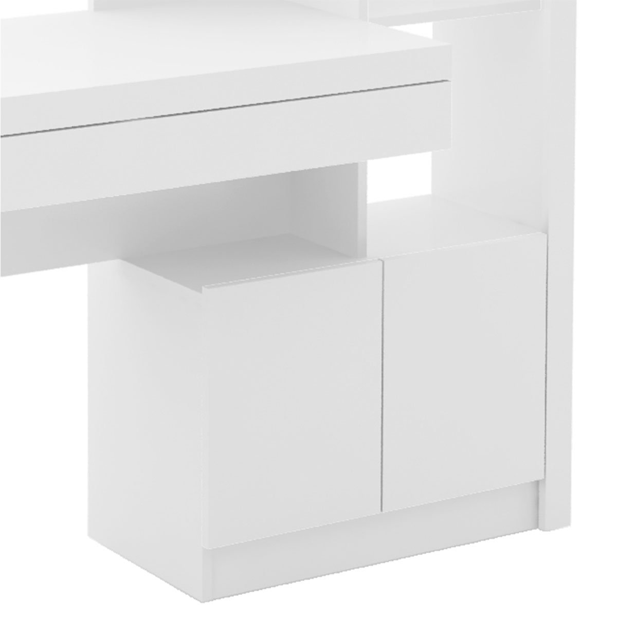 Escrivaninha Estante para Escritório 2 portas 1 Gaveta Branco